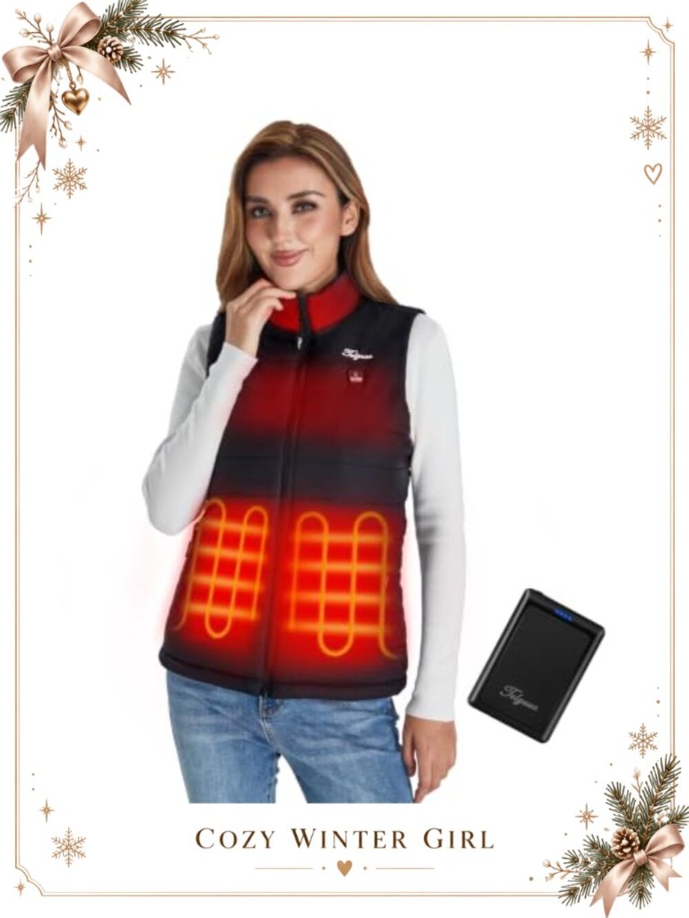 Heated Vest for Women Rechargeable Battery Pack Included Sleeveless Quilted